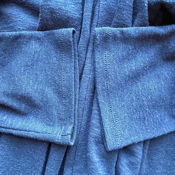 Pure Jill Cardigan Womens XS Indigo Blue Tencel Linen Blend Open Front - Picture 5 of 8
